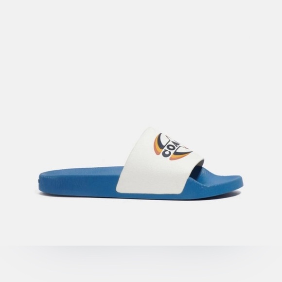 COACH CE496 Women's ULI SPORT SLIDE WITH STAMP CHALK SKY BLUE SHOE SIZE 5 - Picture 7 of 7